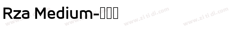Rza Medium字体转换